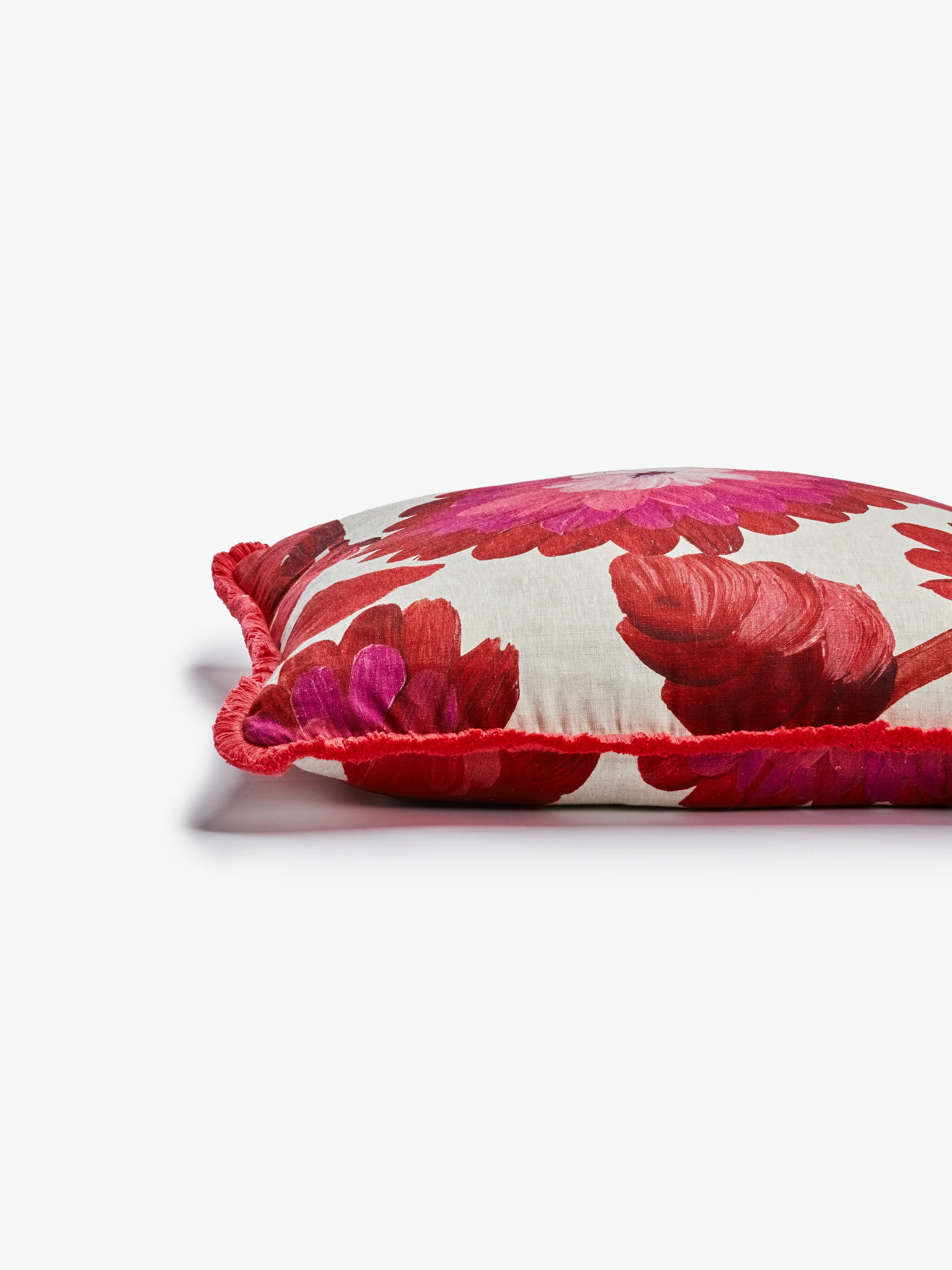 Dahlia Pink Linen Cushion - Image 5