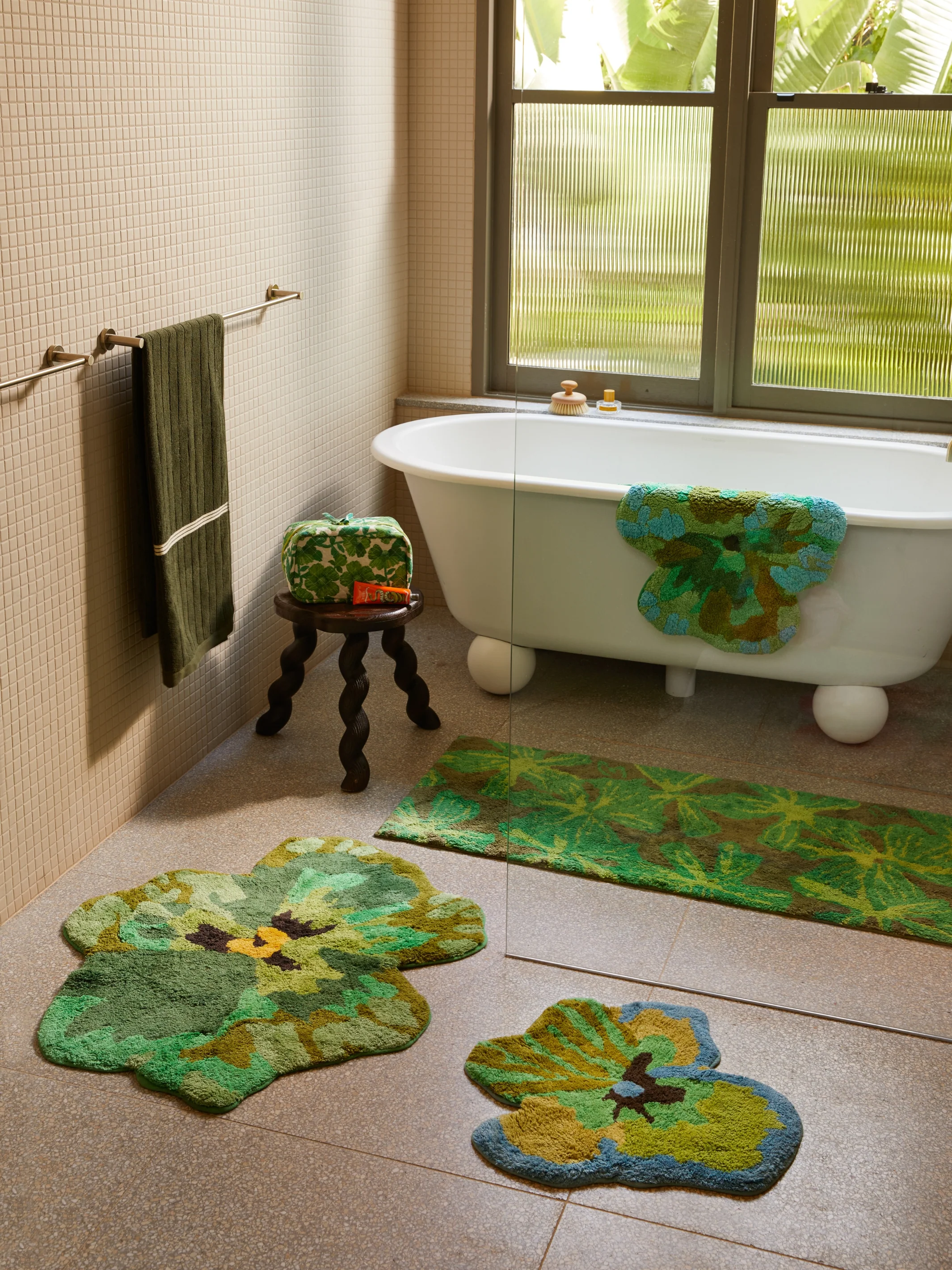 Mave Khaki Long Bath Mat - Image 3