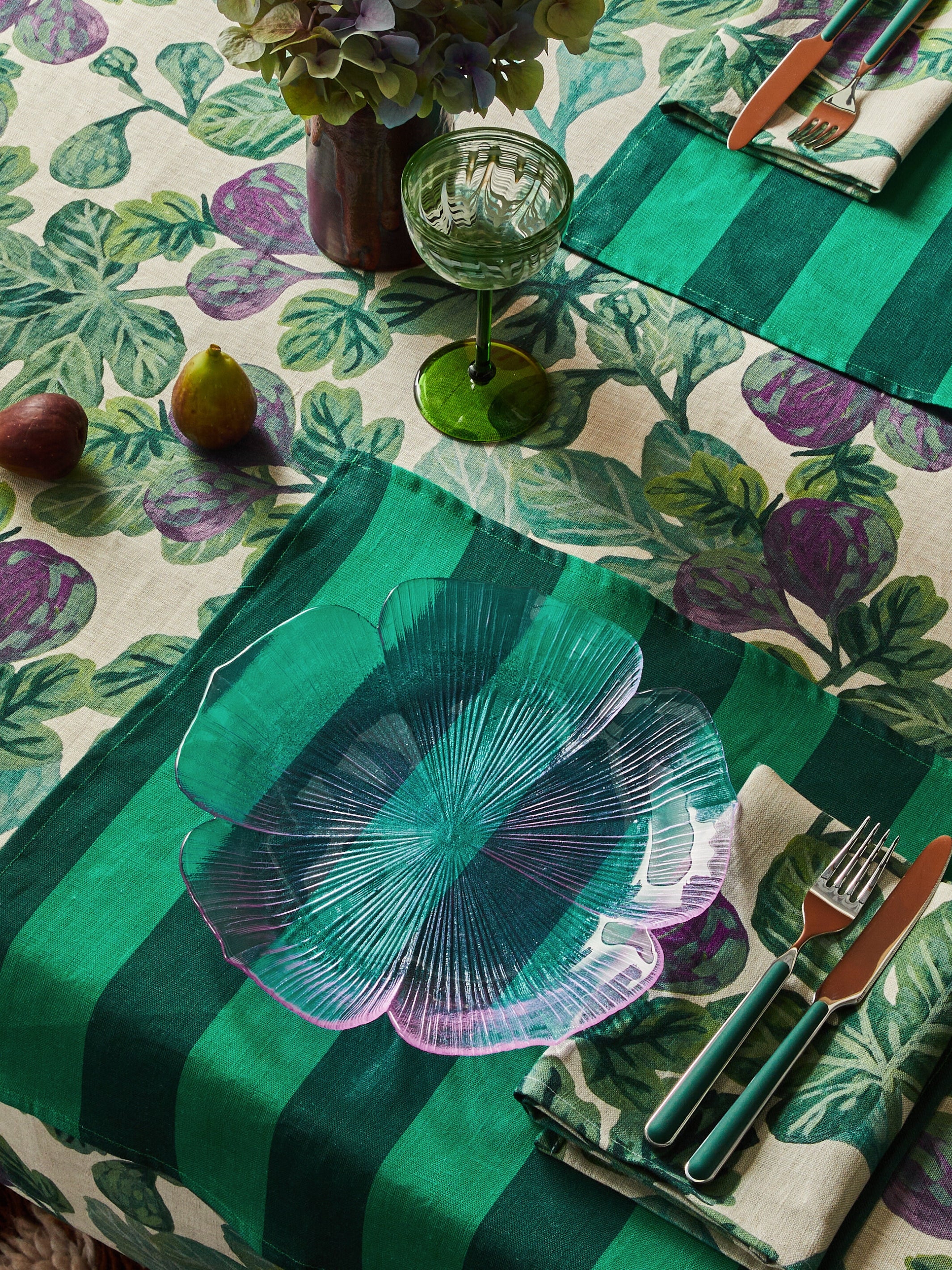 Stripe Emerald Napkins - Image 6