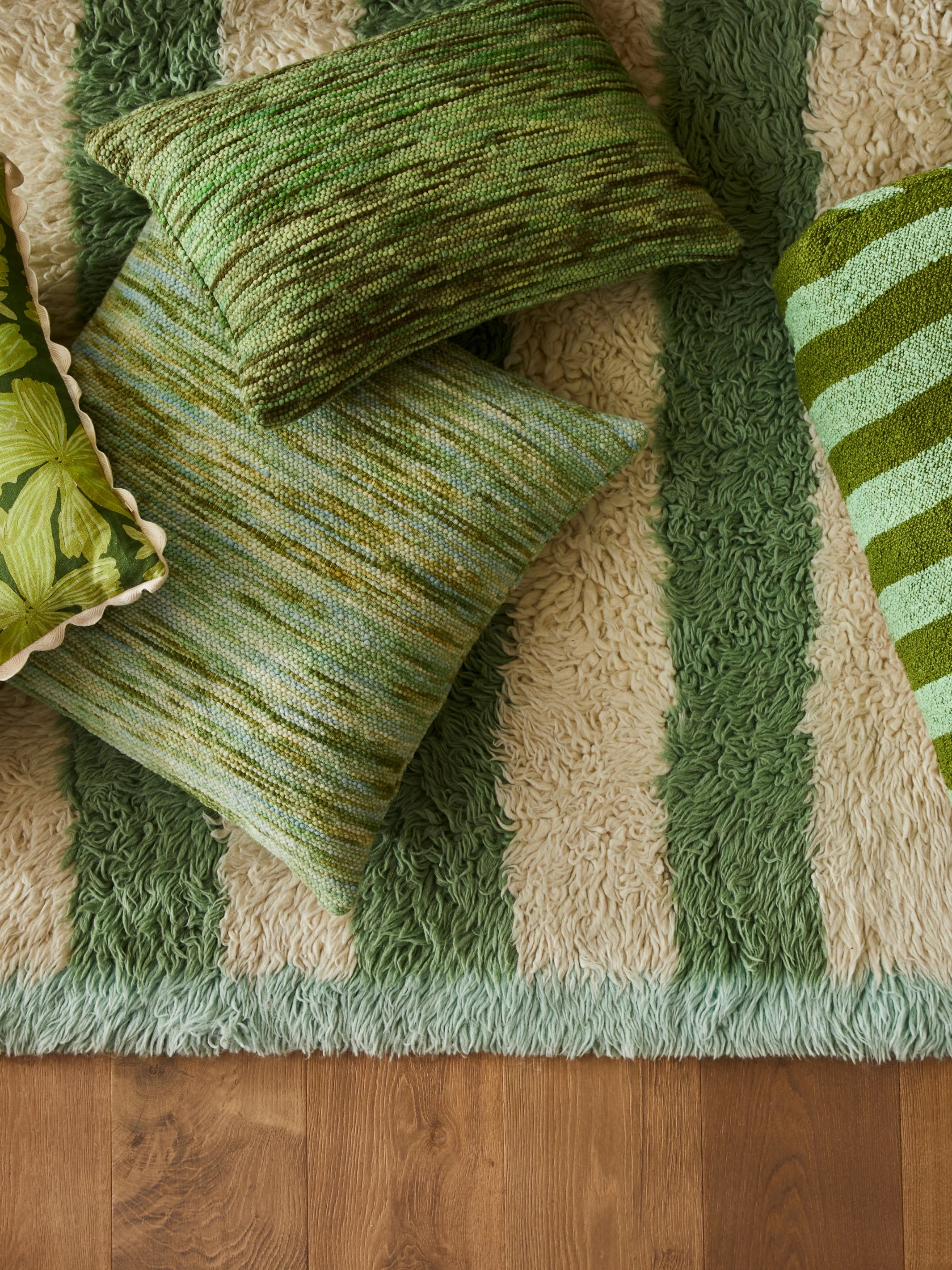 Wool Marle Emerald Cushion - Image 4