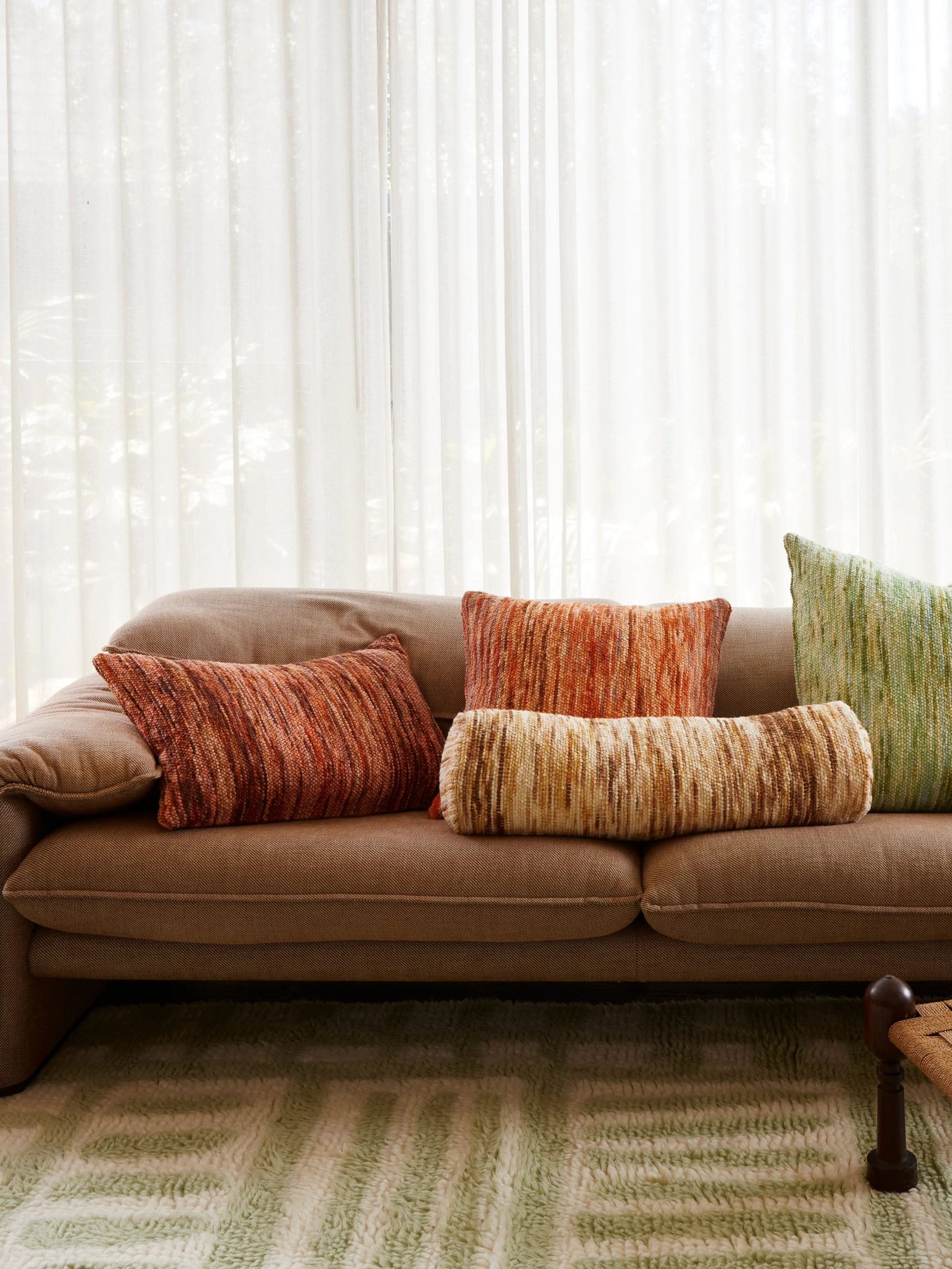 Wool Marle Orange Cushion - Image 3