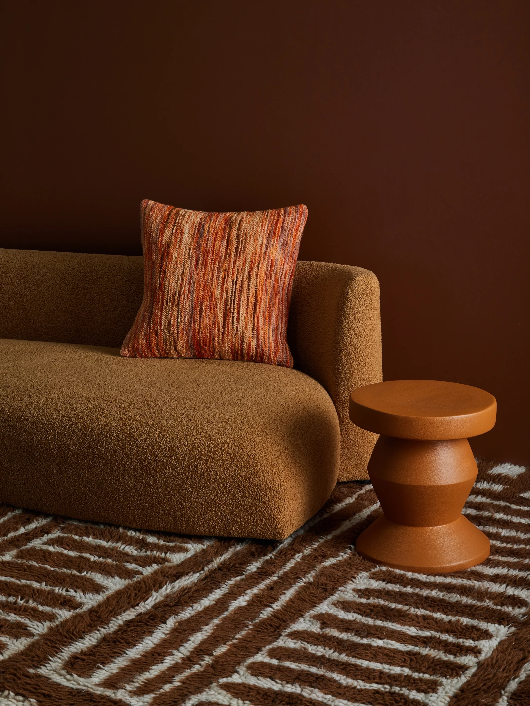 Wool Marle Orange Cushion - Image 4